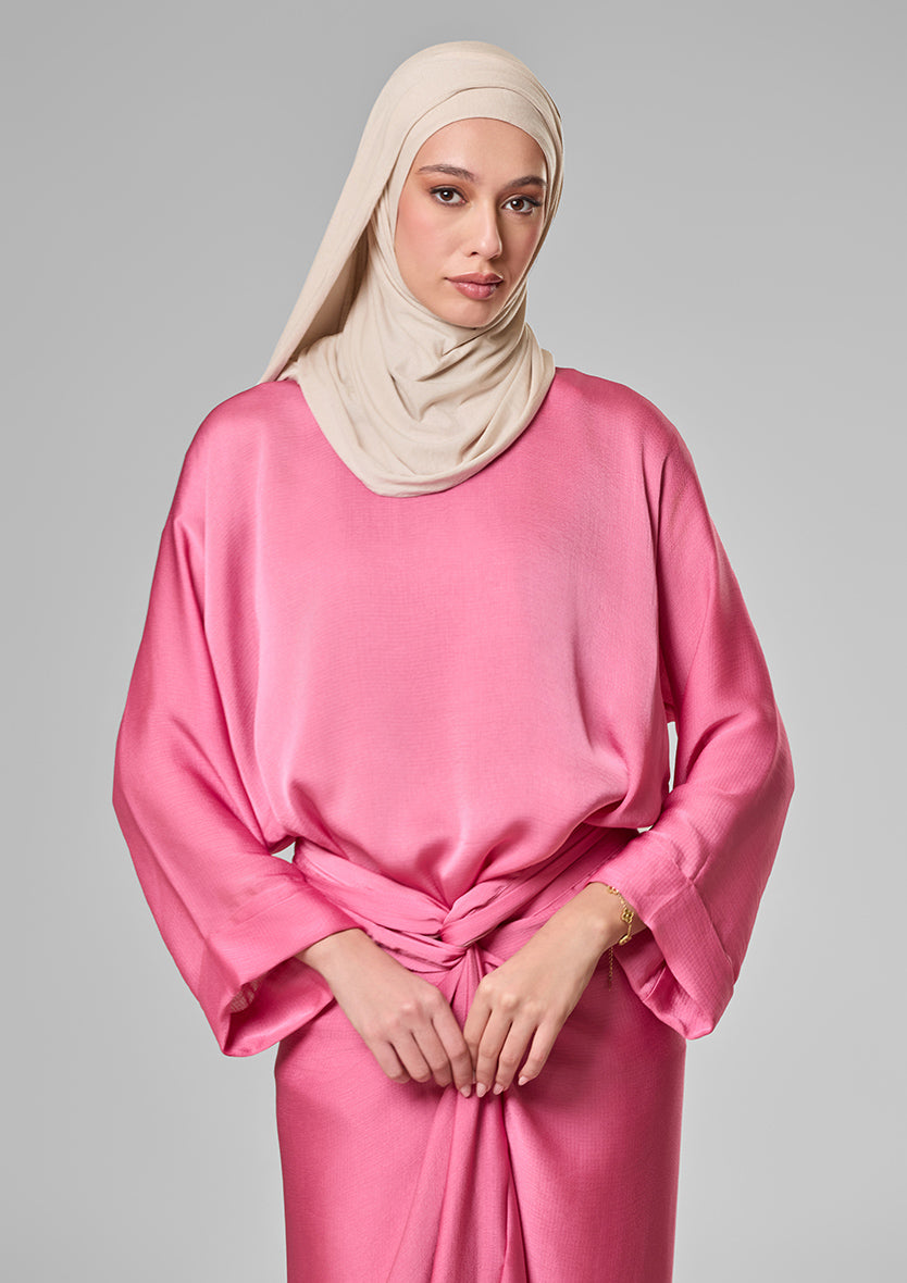 Plum Satin - Sarong &amp; Top Set