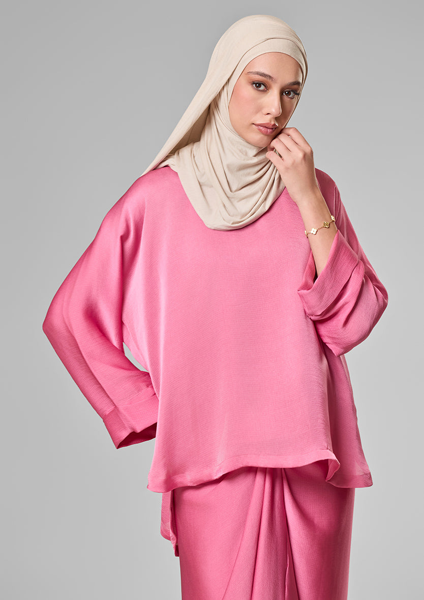 Plum Satin - Sarong &amp; Top Set