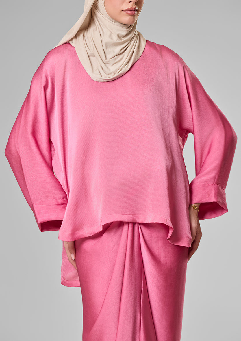 Plum Satin - Sarong &amp; Top Set