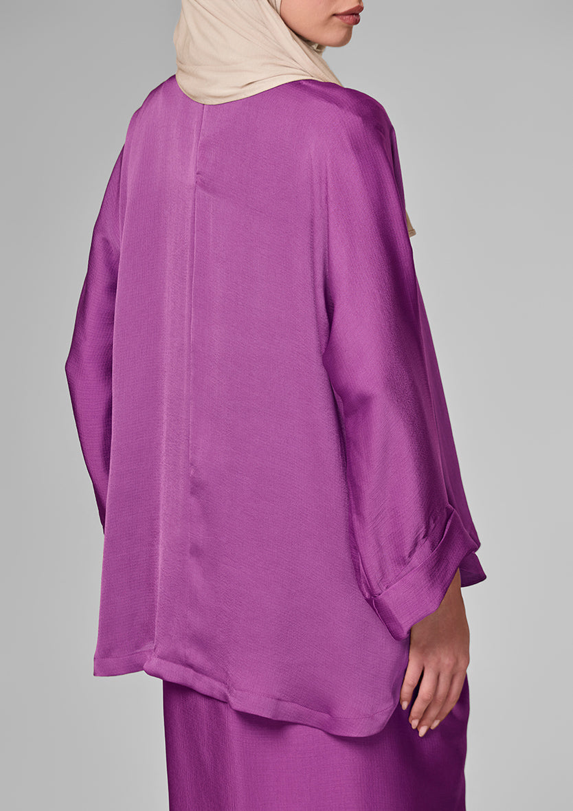 Plum Satin - Sarong &amp; Top Set