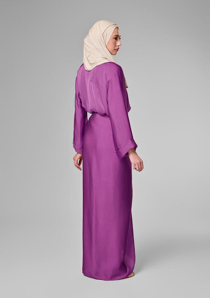 Plum Satin - Sarong &amp; Top Set