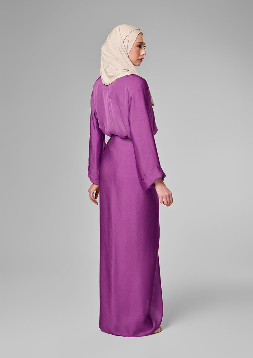Plum Satin - Sarong &amp; Top Set