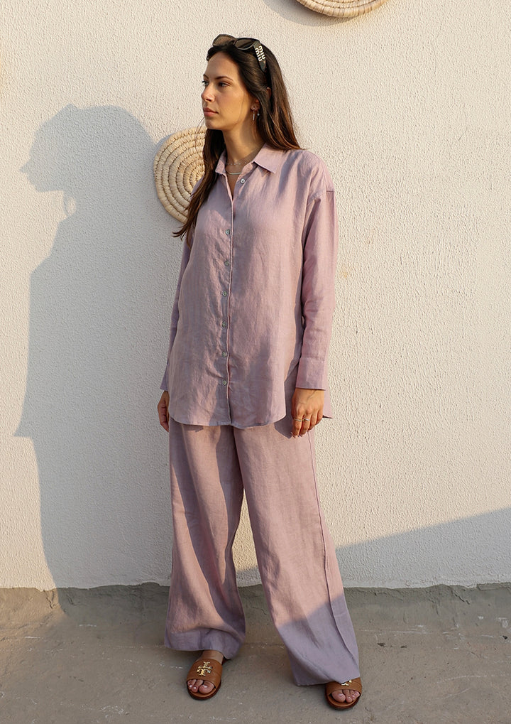 100% Italian Linen Co-ord Set - Lilac