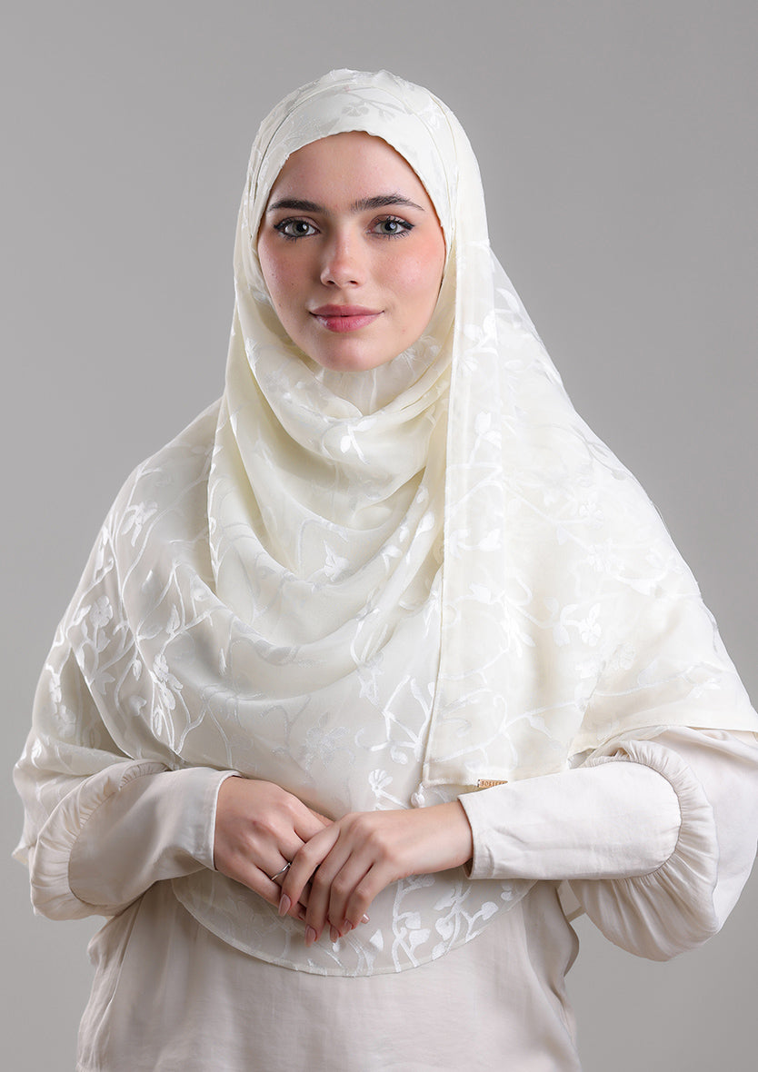 堅実な究極の Sheikh Zayed OffWhite Premium Plain Brasso Georgette instant スキー・スノーボードアクセサリー