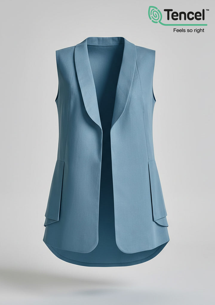 Side Folds Vest-Tencelâ„¢ - BOKITTA