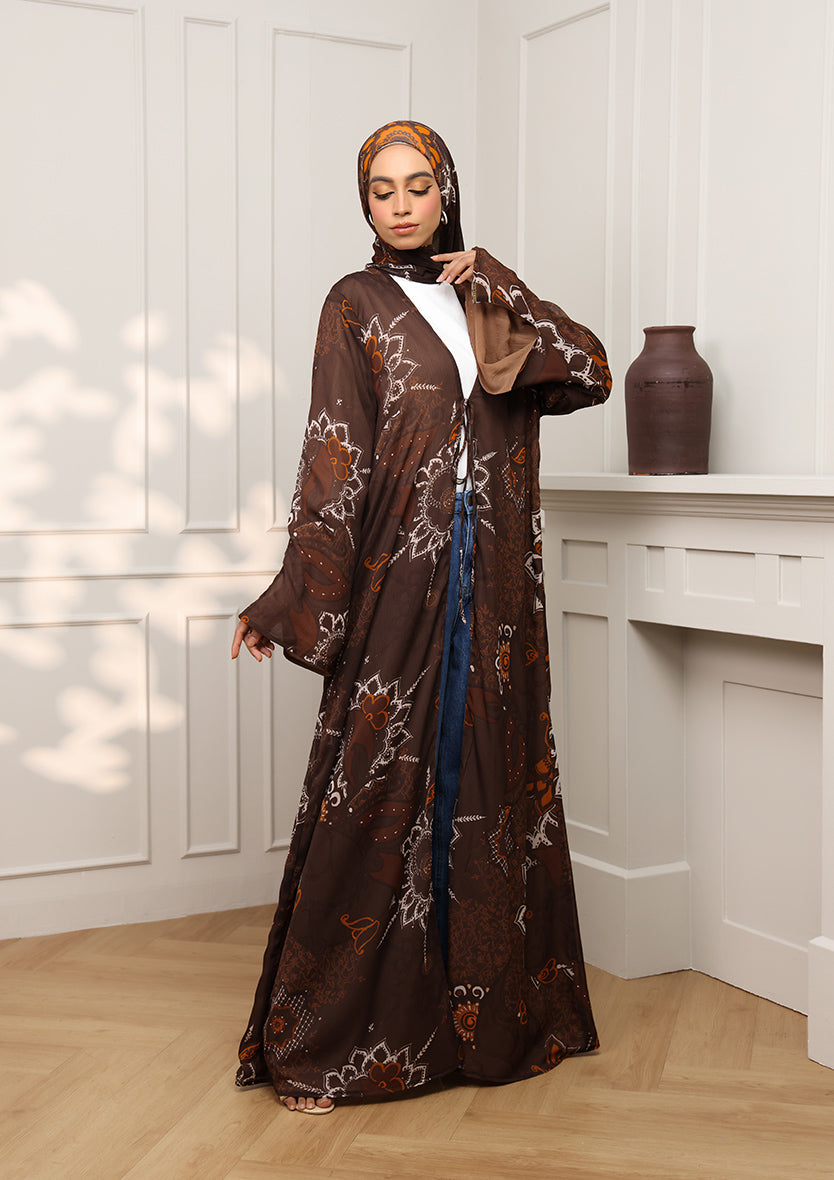 Tie Front Abaya &amp; Shawl Set -  Sincerity