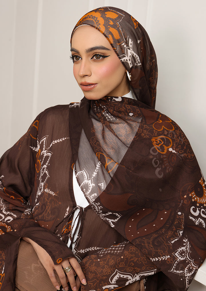 Tie Front Abaya &amp; Shawl Set -  Sincerity