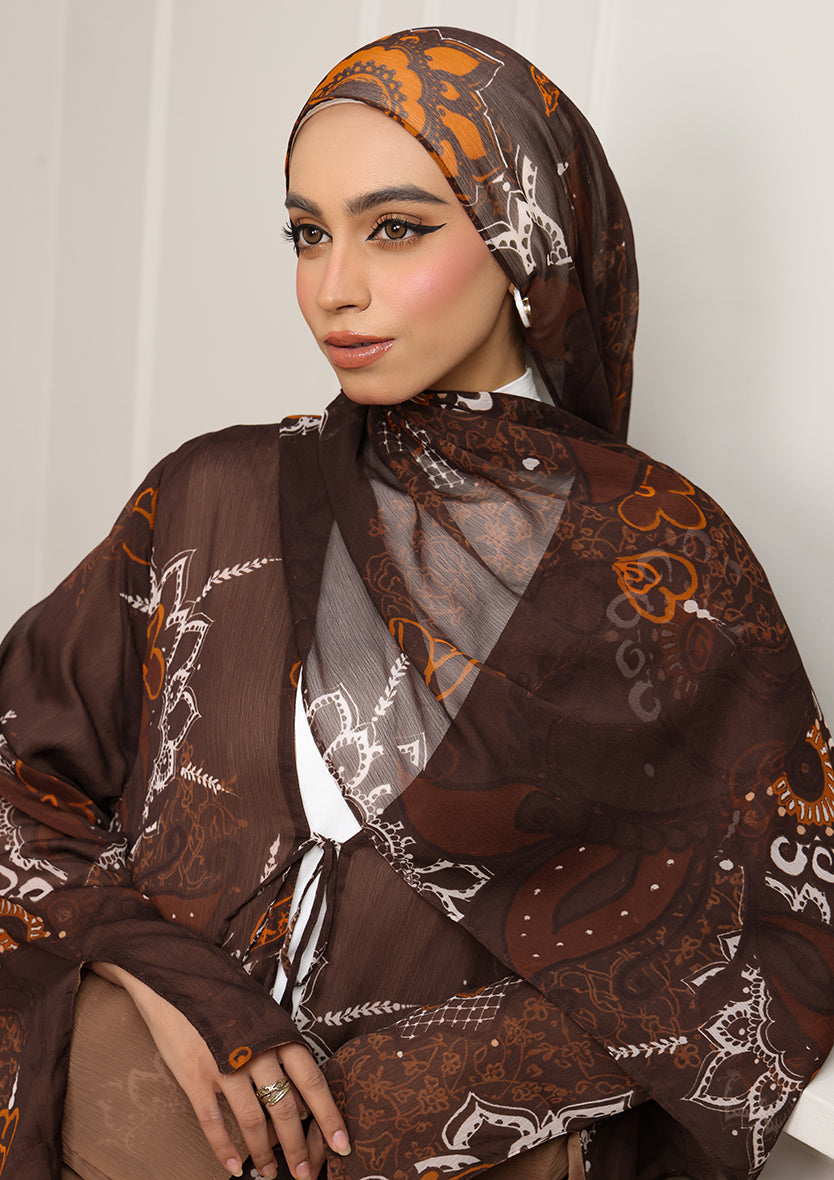 Tie Front Abaya &amp; Shawl Set -  Sincerity