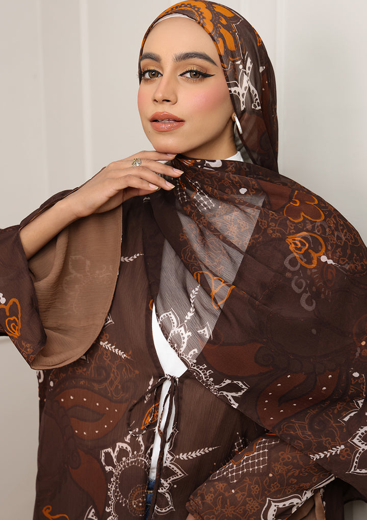 Tie Front Abaya &amp; Shawl Set -  Sincerity