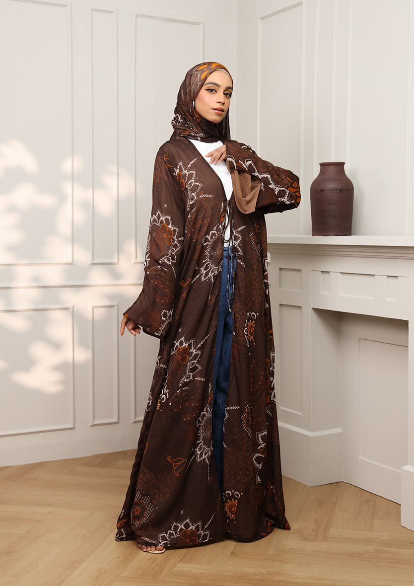 Tie Front Abaya &amp; Shawl Set -  Sincerity