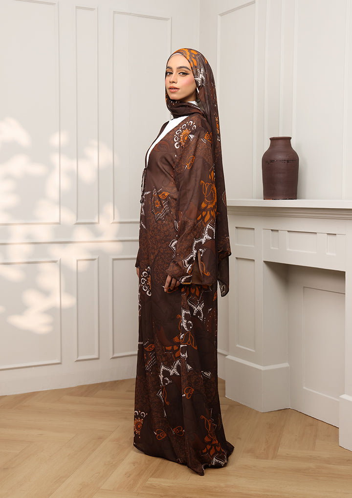 Tie Front Abaya &amp; Shawl Set -  Sincerity