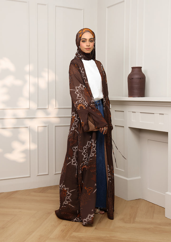Tie Front Abaya &amp; Shawl Set -  Sincerity