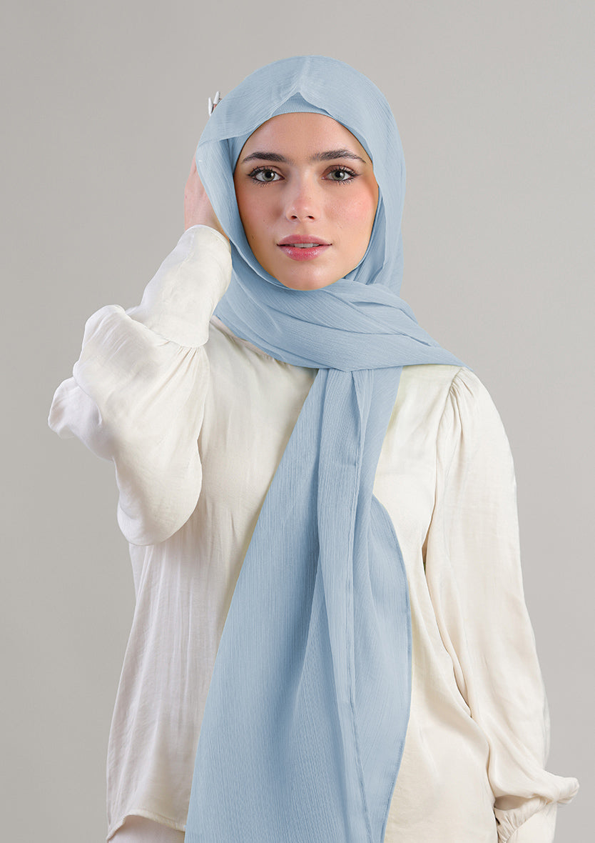 sky blue colour shawl