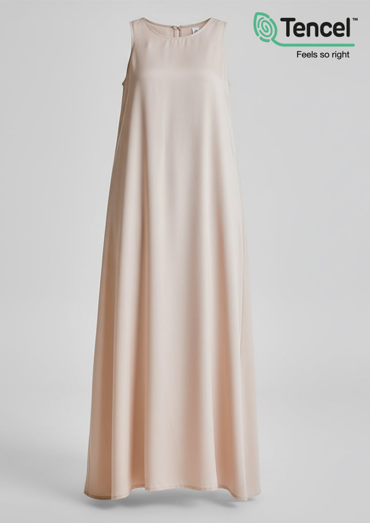 Sleeveless Dress-Tencelâ„¢ - BOKITTA
