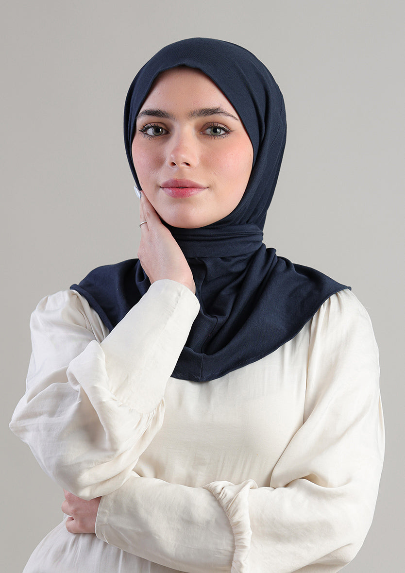 Snap Hijab-Plain Jersey Cotton