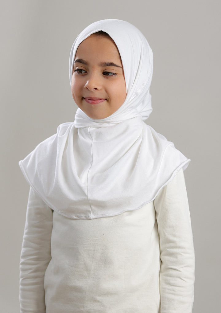 Snap Hijab Girls-Plain Jersey Cotton