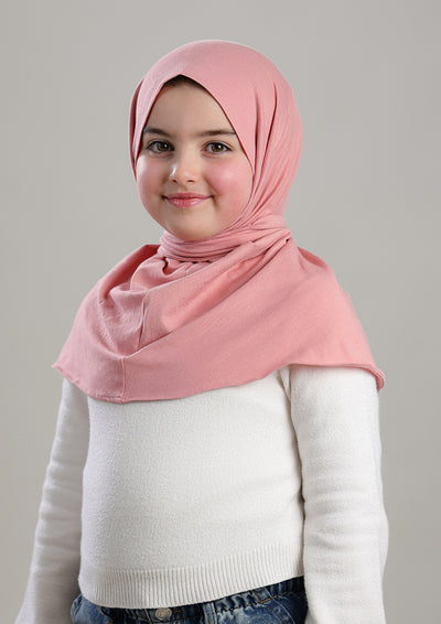 Snap Hijab Girls-Plain Jersey Cotton