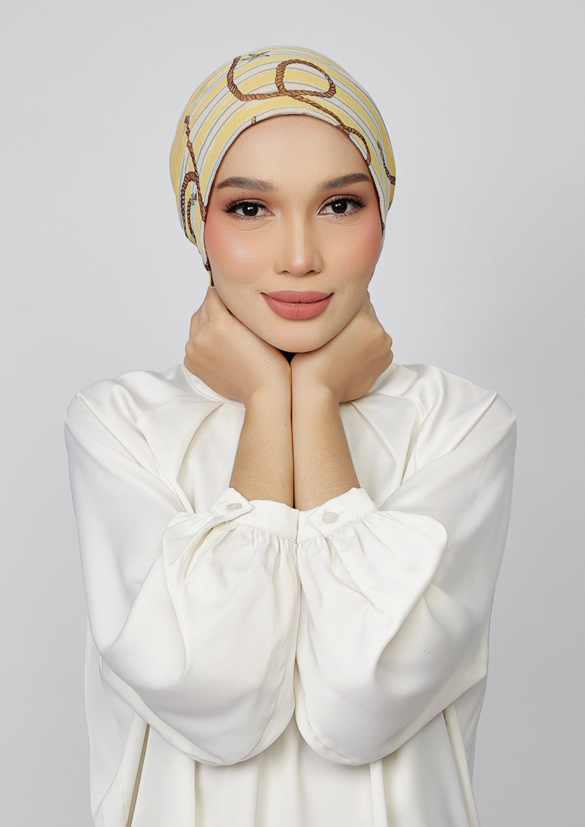 Sunlit Sailor - Instant Hijab With Inner