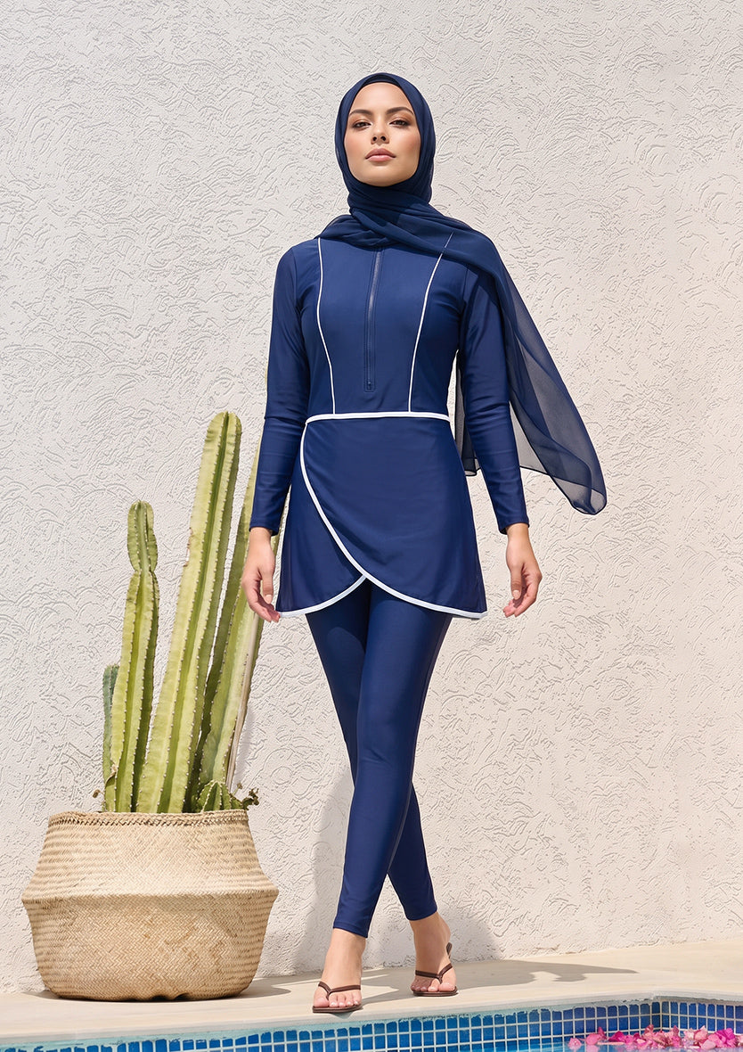 Surf Navy – 3-Piece Modest Swim Set