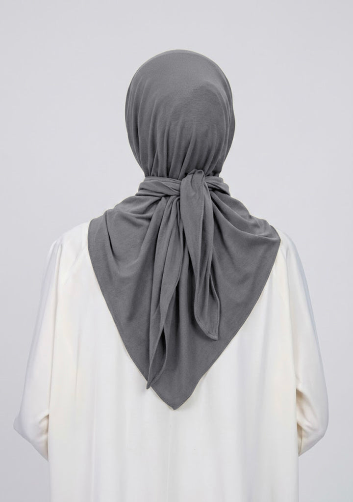 Dark gray- Triangle Micromodal Hijab x Ascia