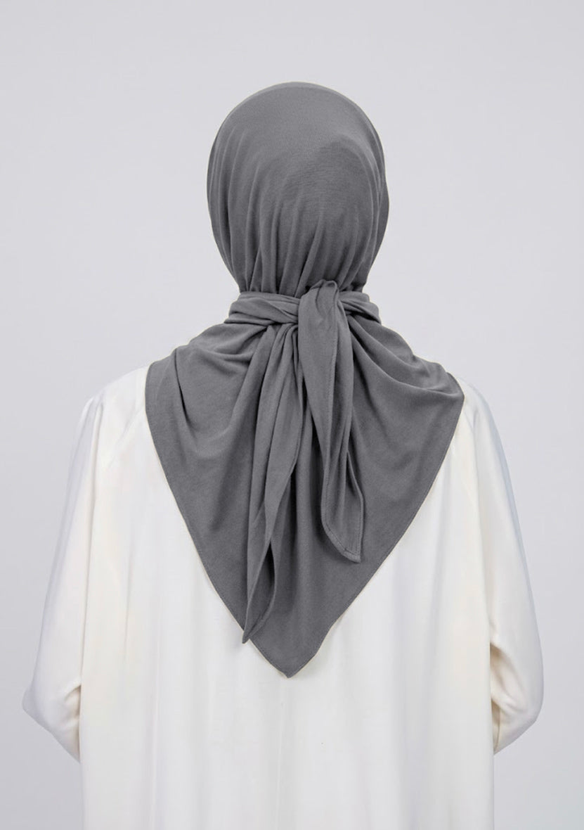 Dark gray- Triangle Micromodal Hijab x Ascia