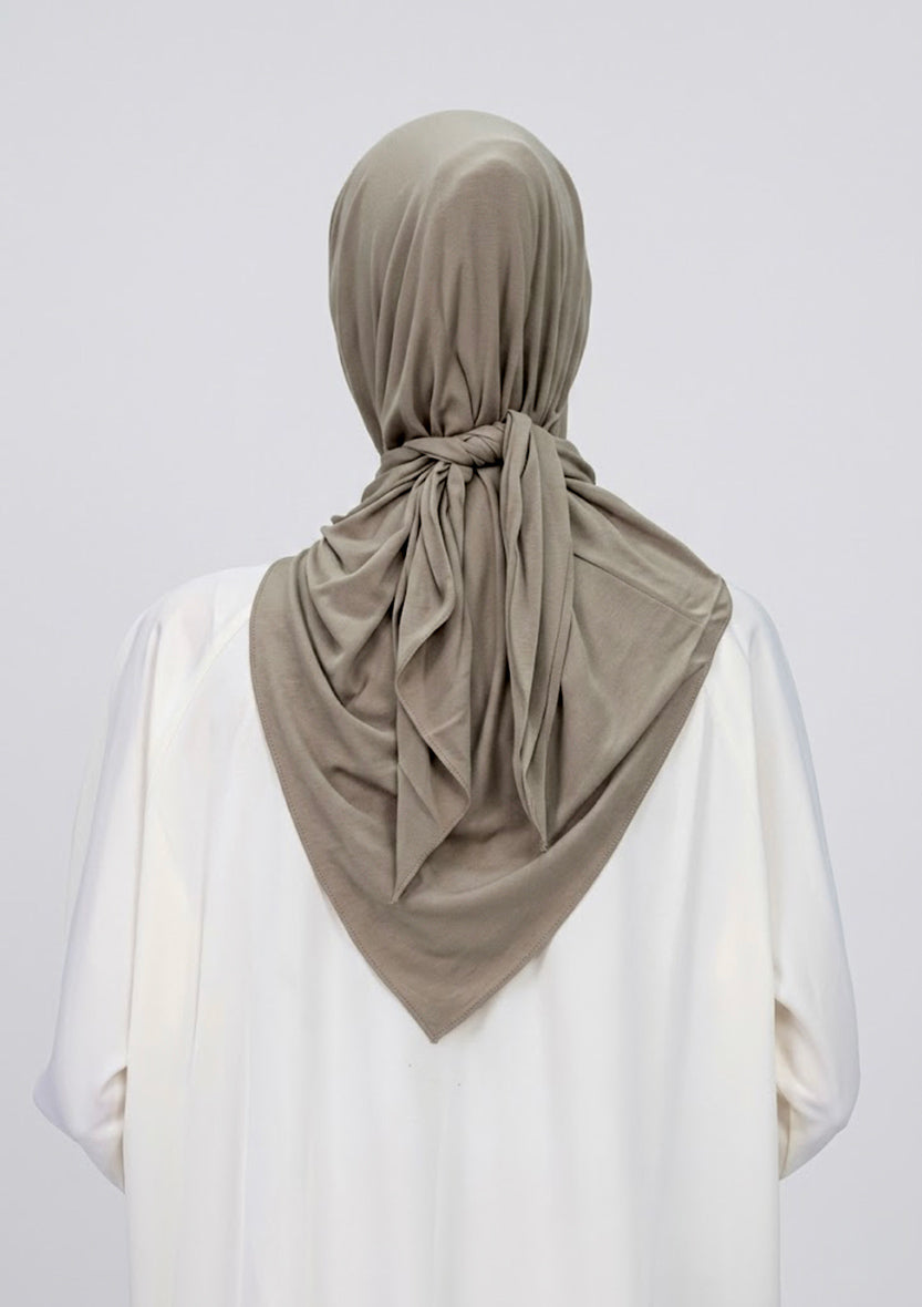 Wild truffle - Triangle Micromodal Hijab x Ascia