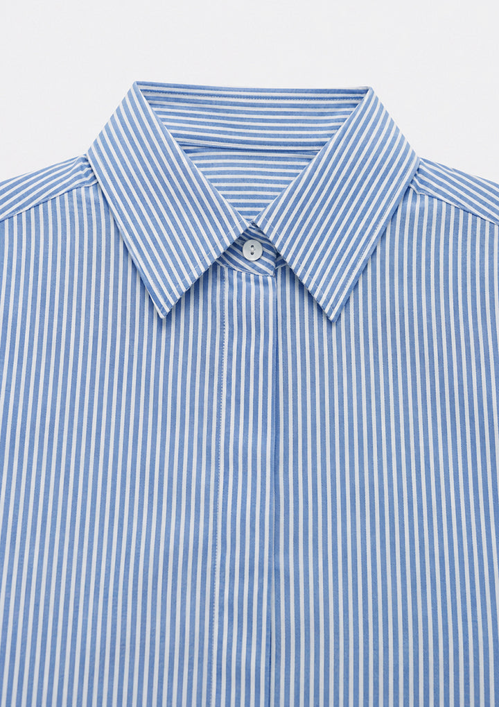 Tuscany Wrap Shirt - Blue - 100% cotton