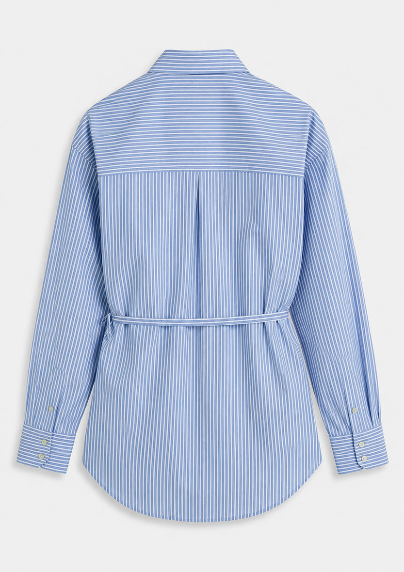 Tuscany Wrap Shirt - Blue - 100% cotton