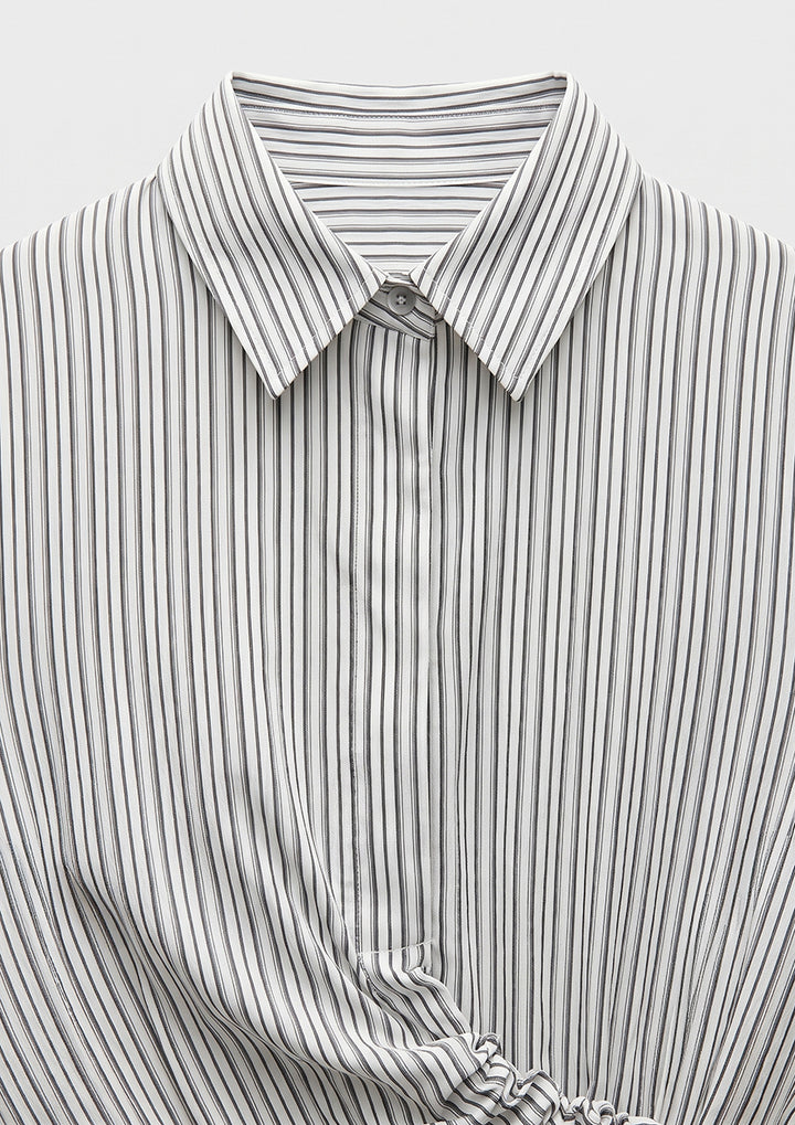 Tuscany Wrap Shirt - Gray - 100% cotton