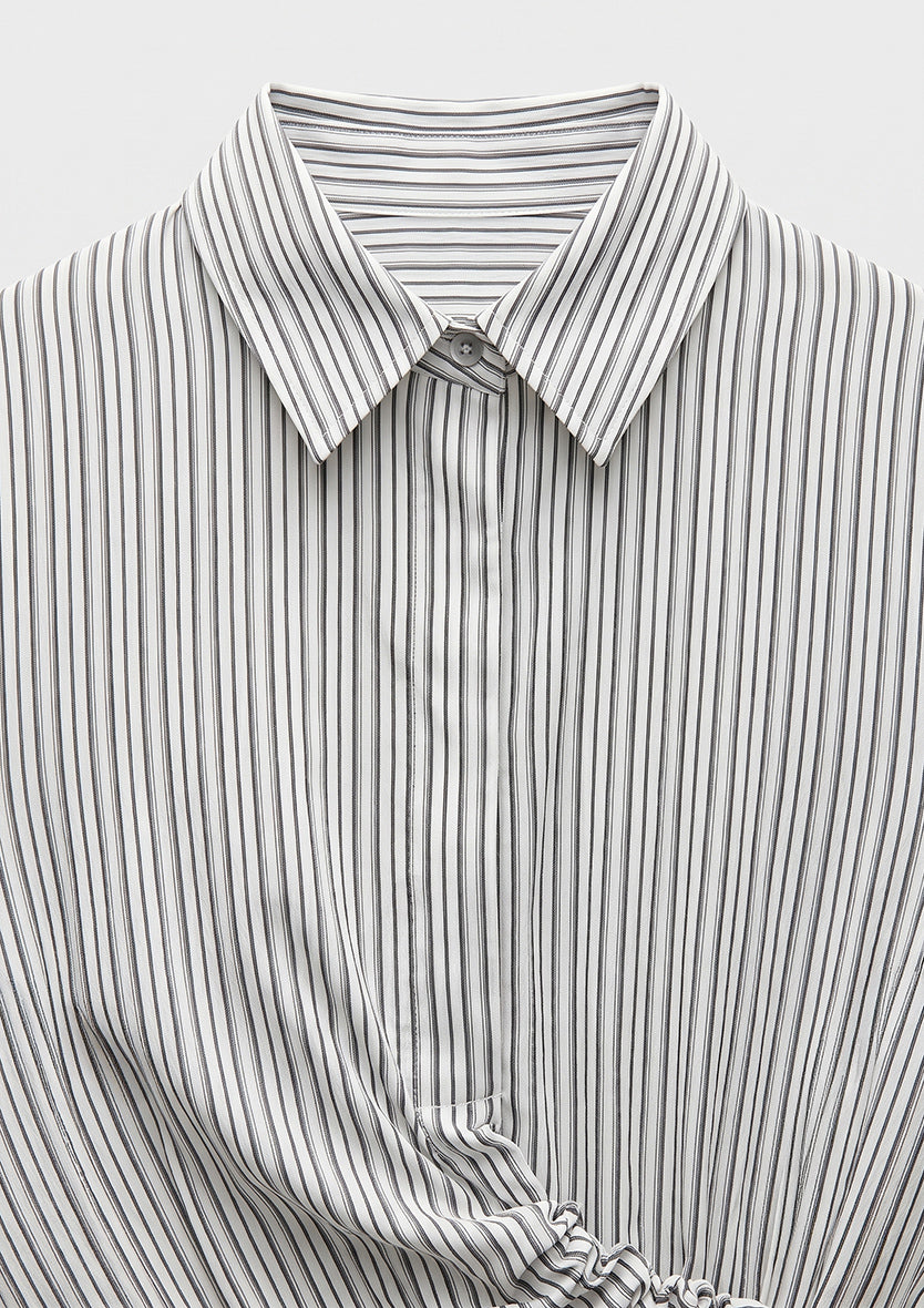 Tuscany Wrap Shirt - Gray - 100% cotton