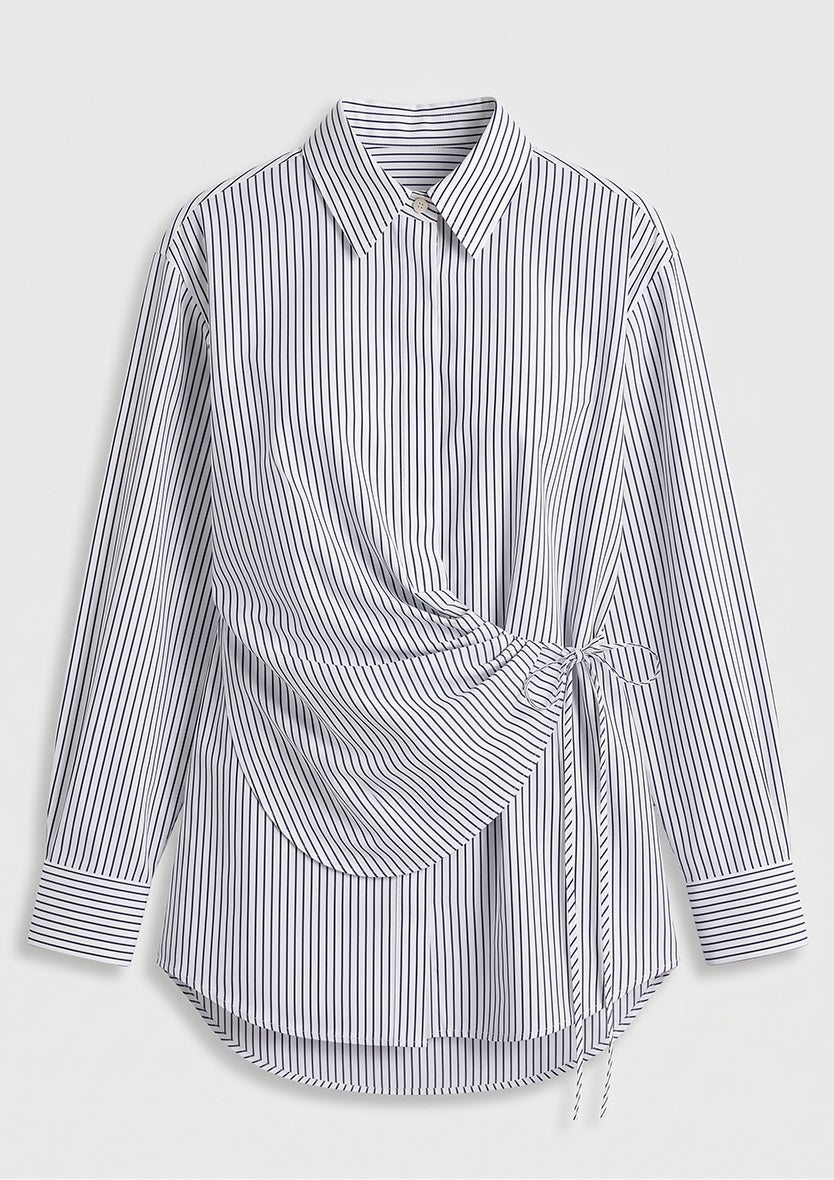 Tuscany Wrap Shirt - Navy