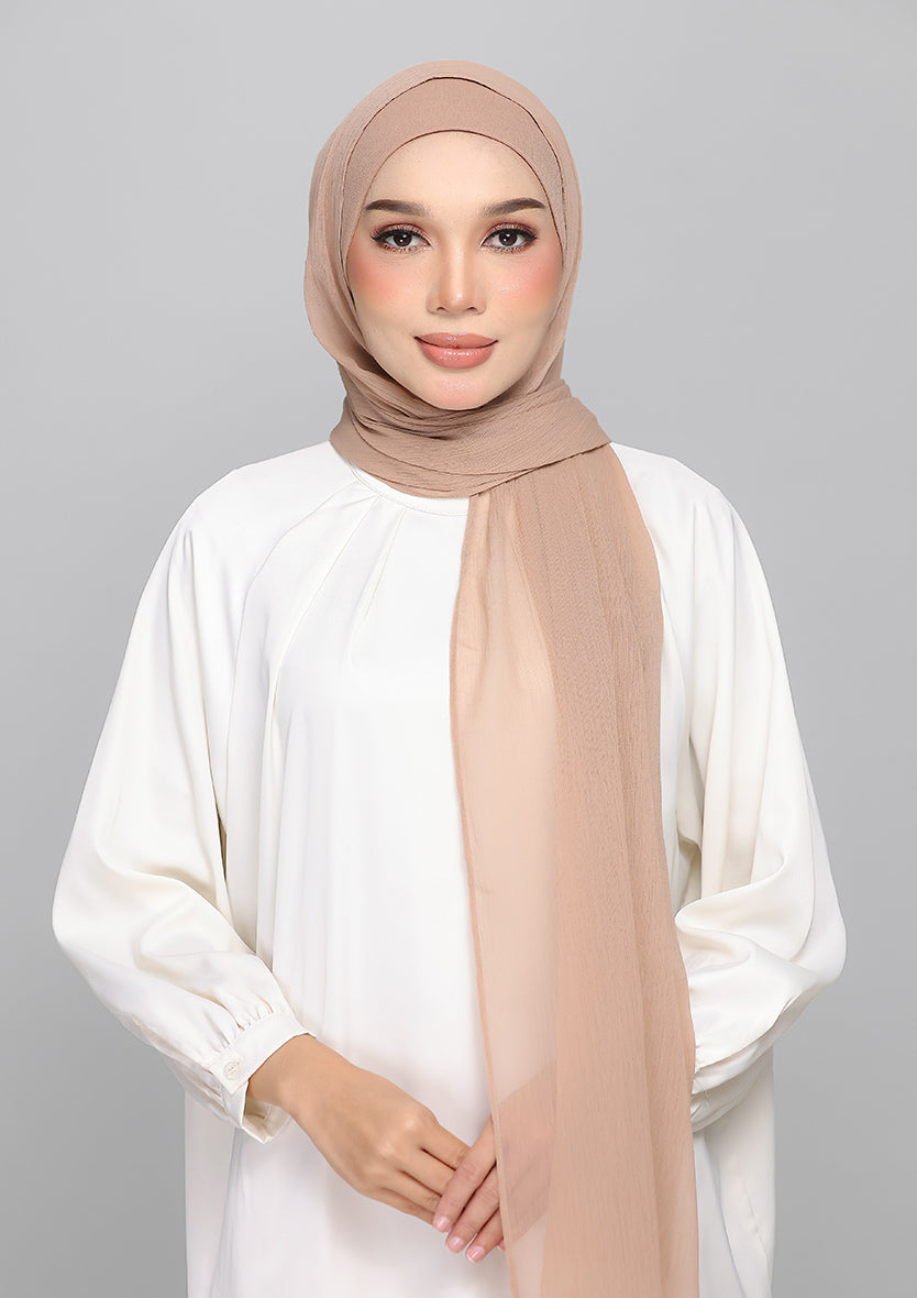 Warm Taupe - BASICS Plain Lite Chiffon