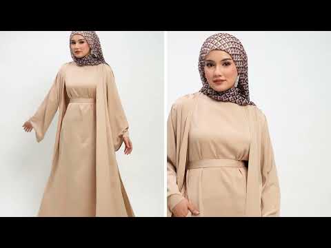 Abaya & Maxi Dress Set - Hazel