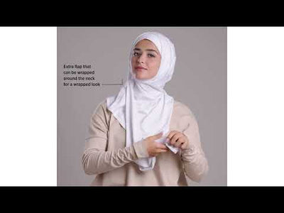 Gym Sports Hijab Opaque White