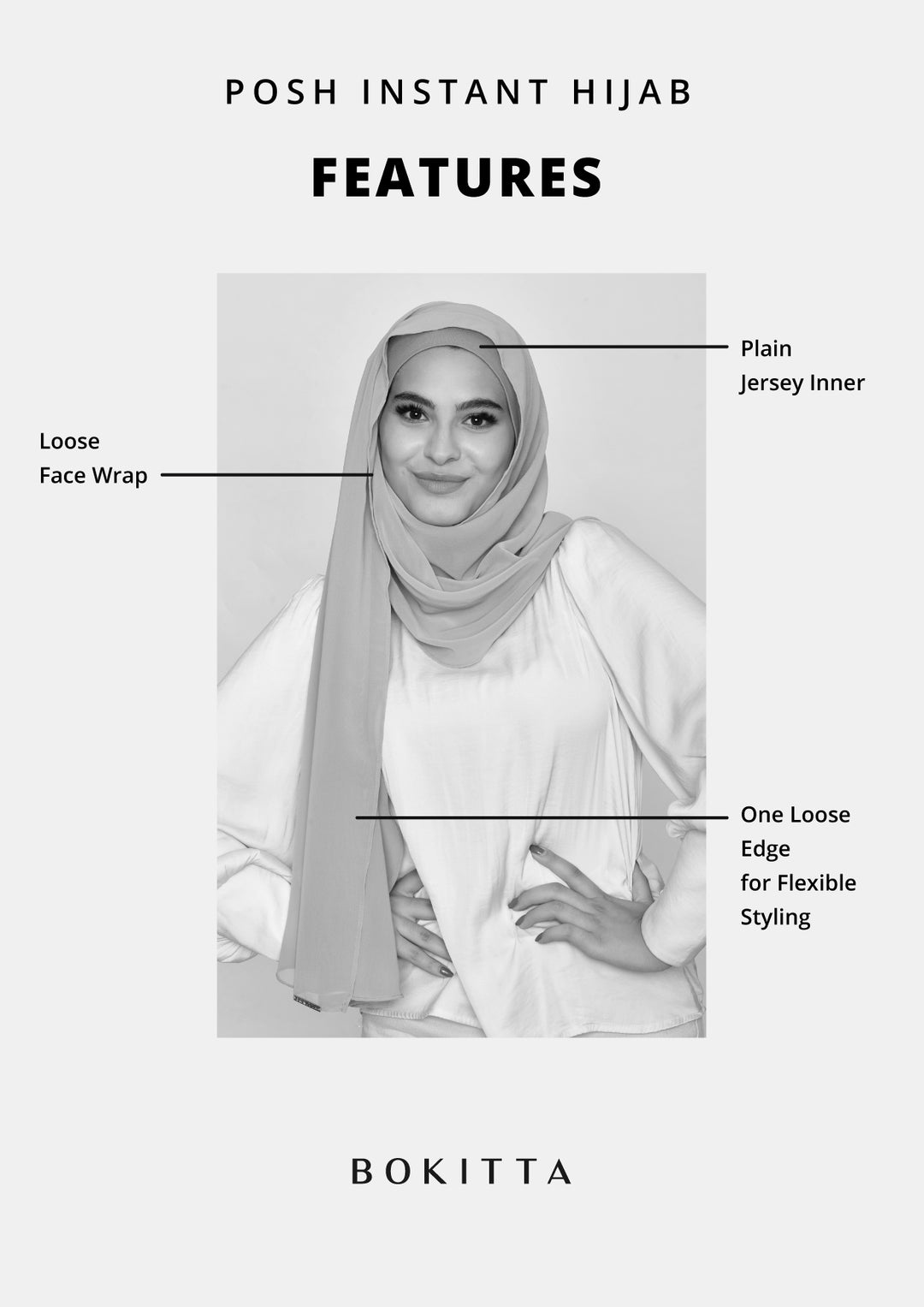 Monochrome hijab style best sale