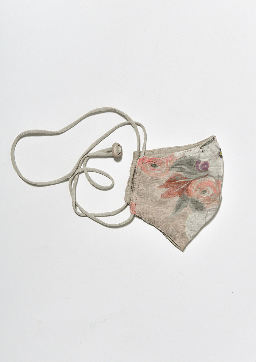 Jari Wa Dari- Face Mask-Printed Crinkled Chiffon