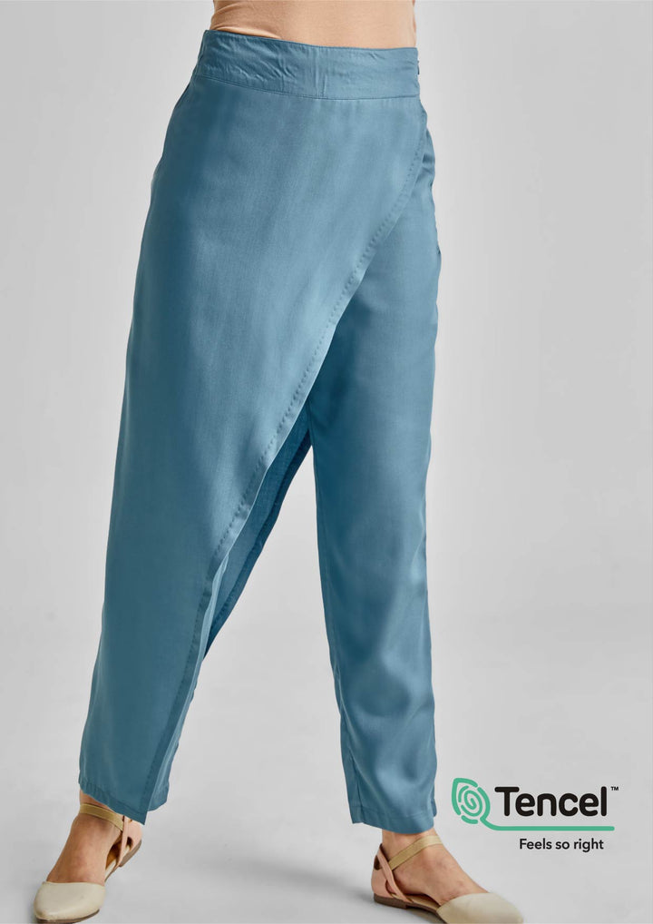 Overlapping Wide-Leg Pants in Tencel™