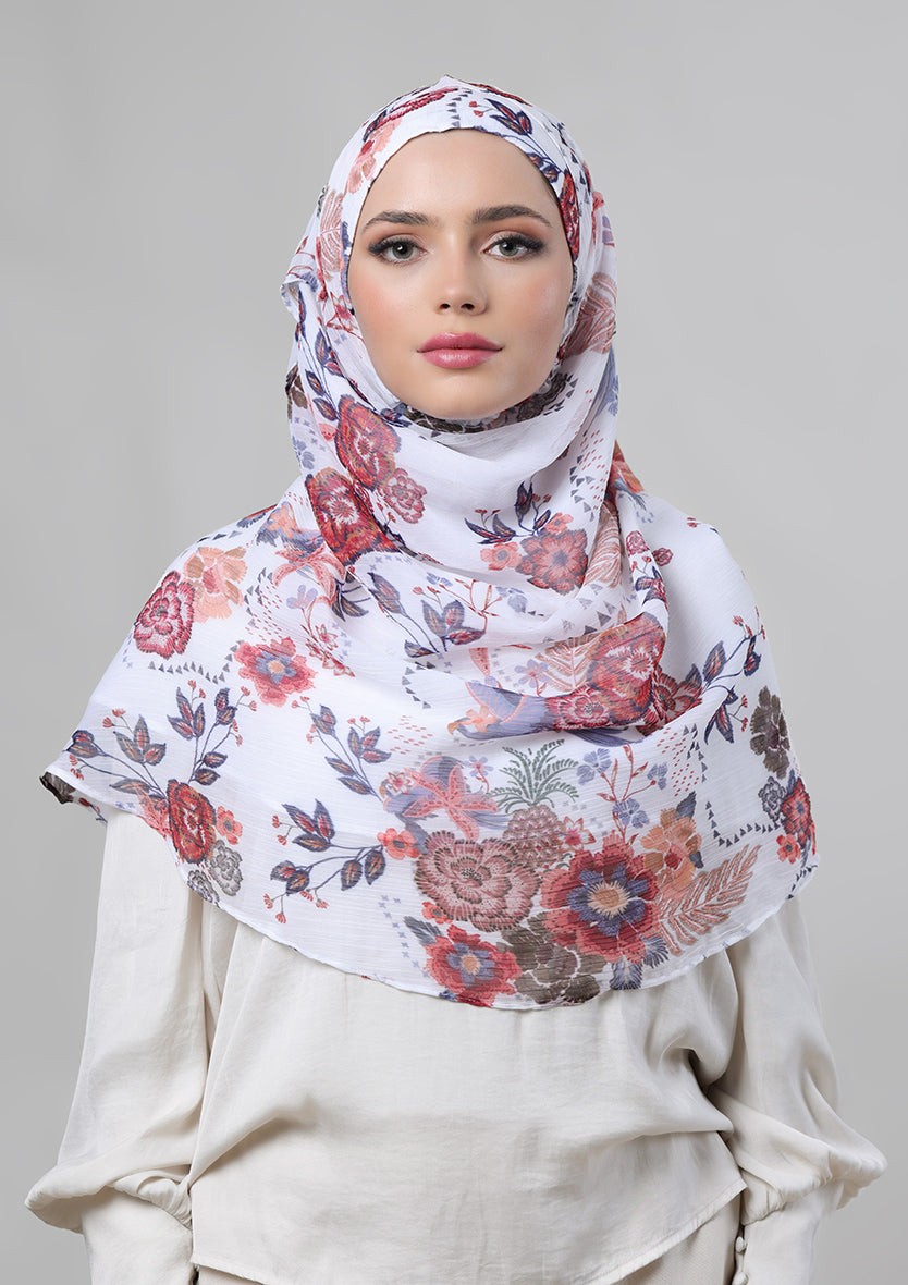 Passion Flowers  - Instant Hijab with Inner