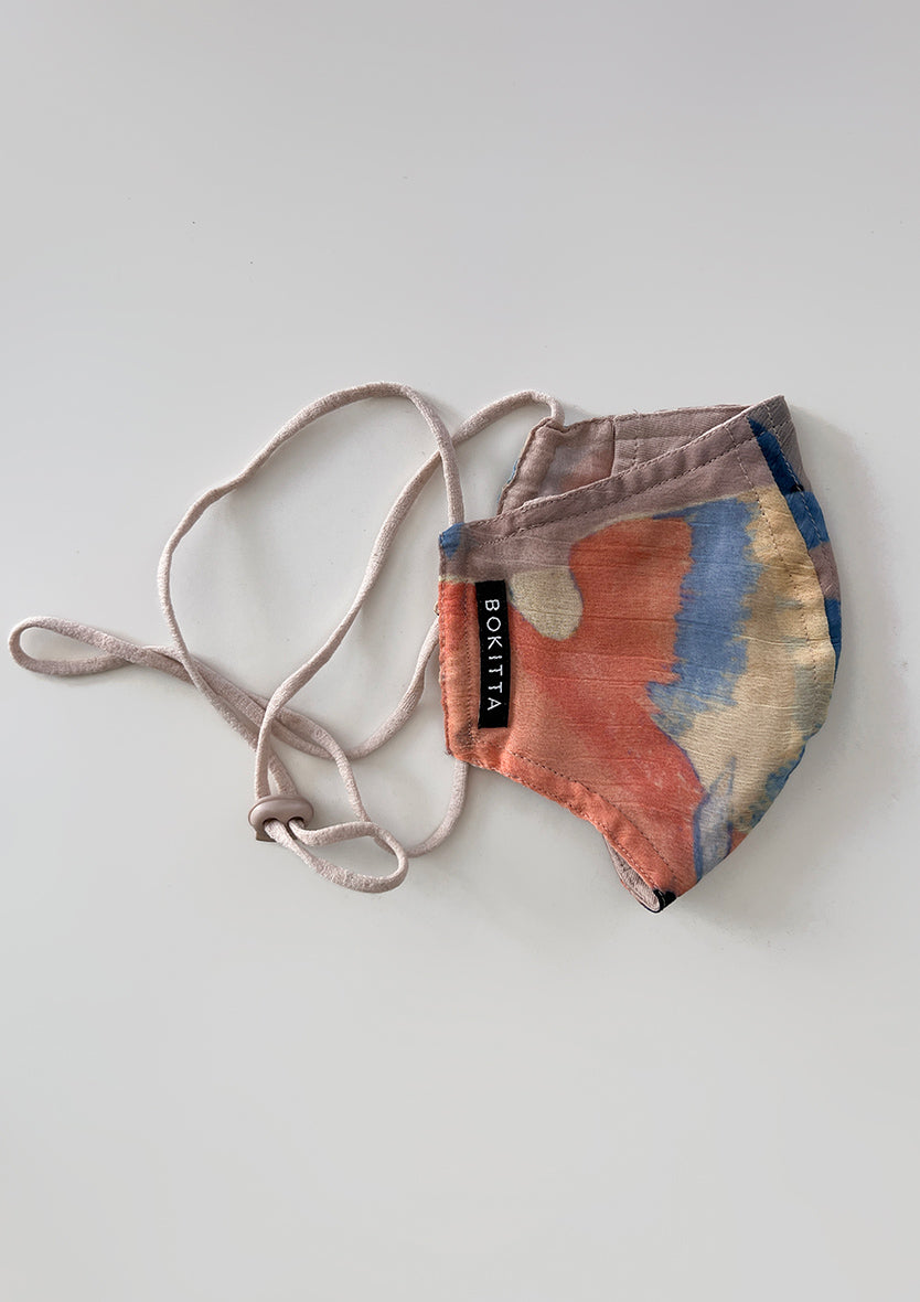 Neon Paradise-Face Mask-Printed Crinkled Chiffon