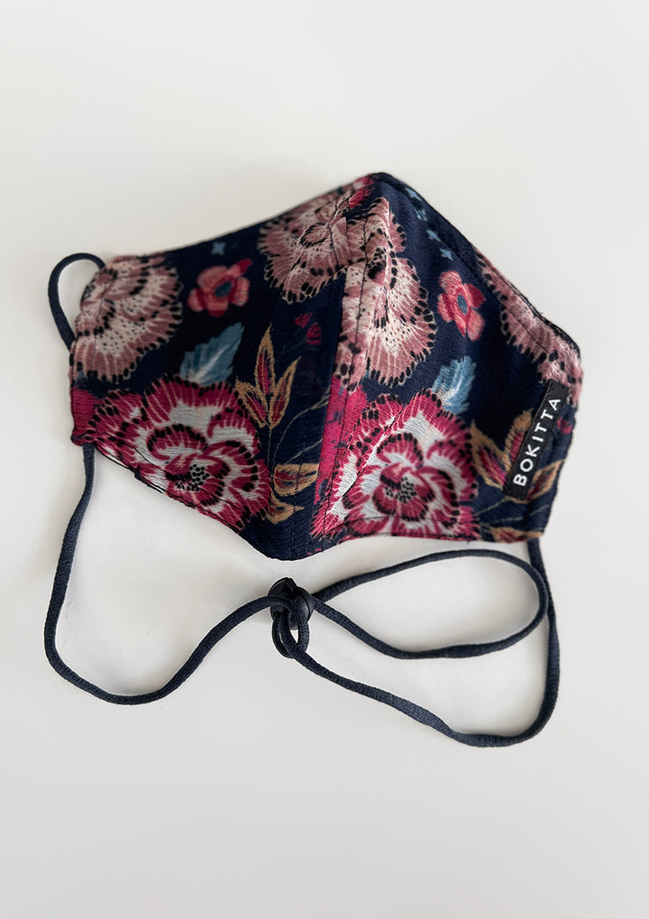 Passion Night-Face Mask-Printed Crinkled Chiffon