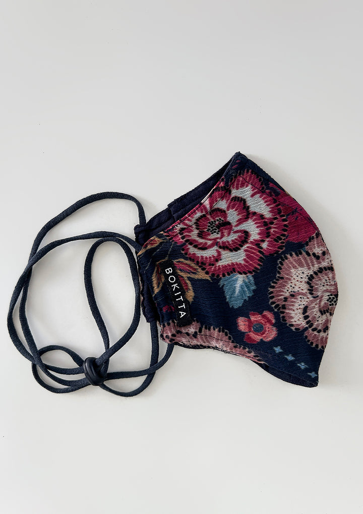 Passion Night-Face Mask-Printed Crinkled Chiffon