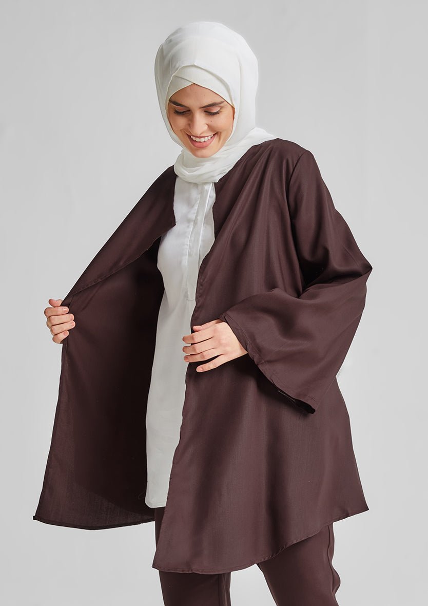 Asymmetric Draped Cardigan in Tencel™