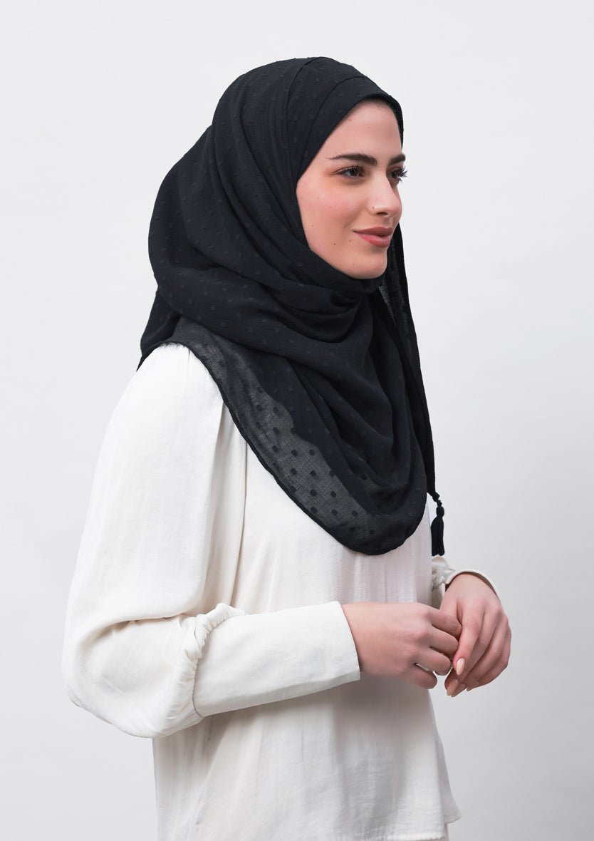 Granite-Plain Mosaic Butti Chiffon - BOKITTA Hijab
