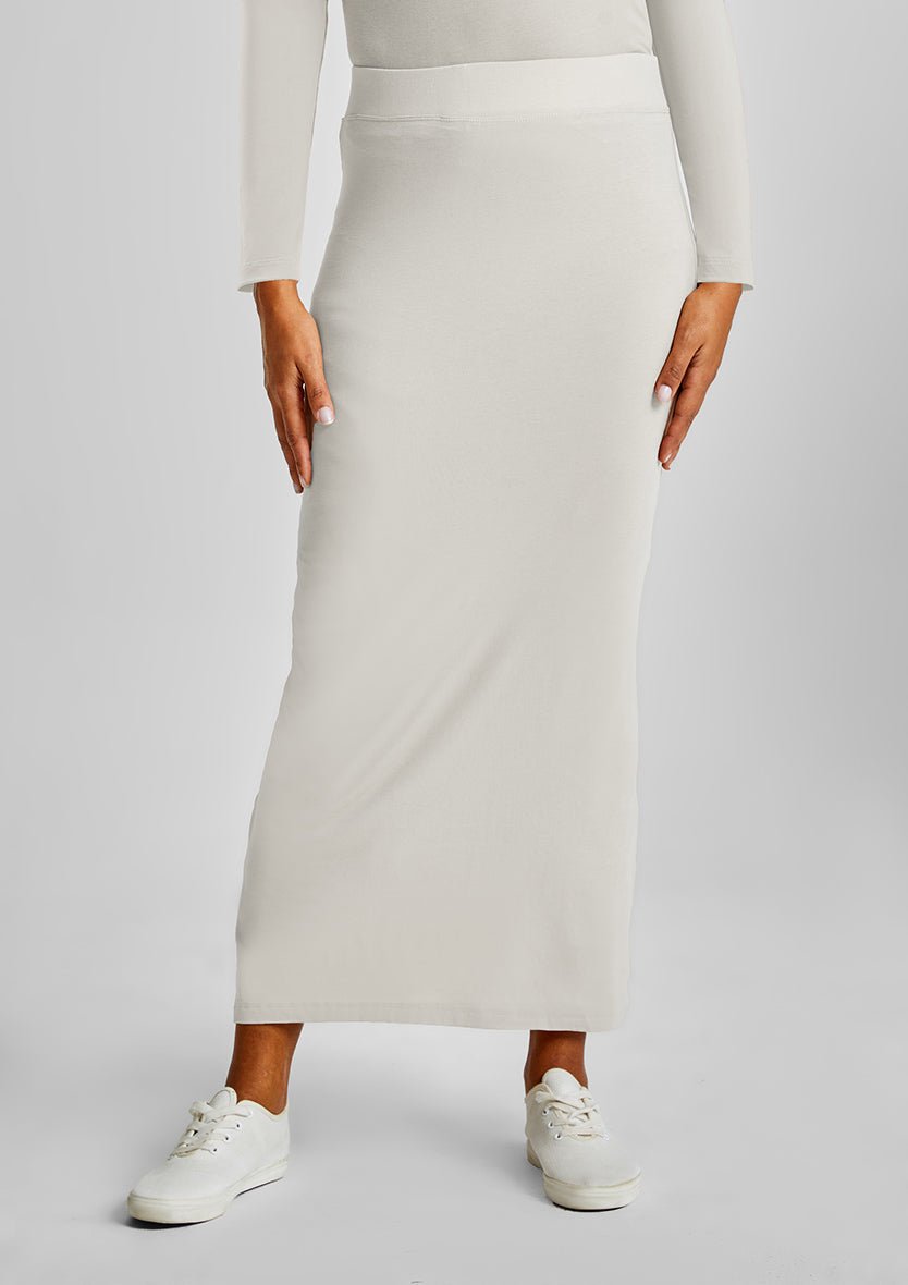 Pencil skirt-Plain Jersey Cotton - Main Image