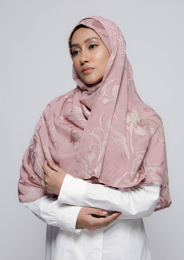 She Pink - Printed Brasso - BOKITTA Hijab