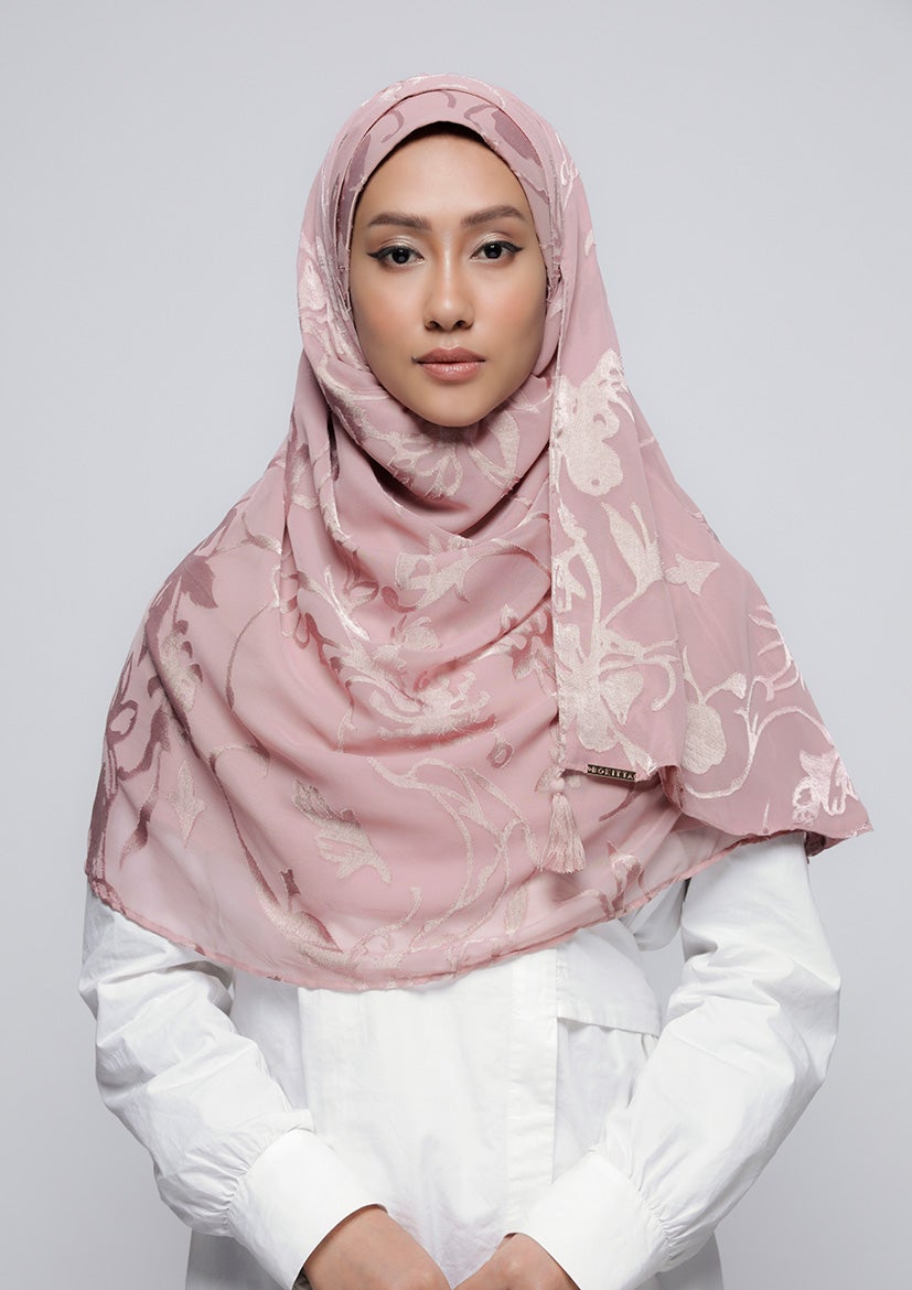 She Pink - Printed Brasso - BOKITTA Hijab