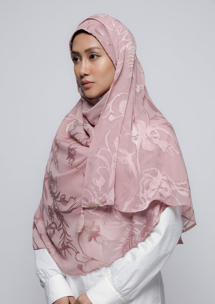 She Pink - Printed Brasso - BOKITTA Hijab