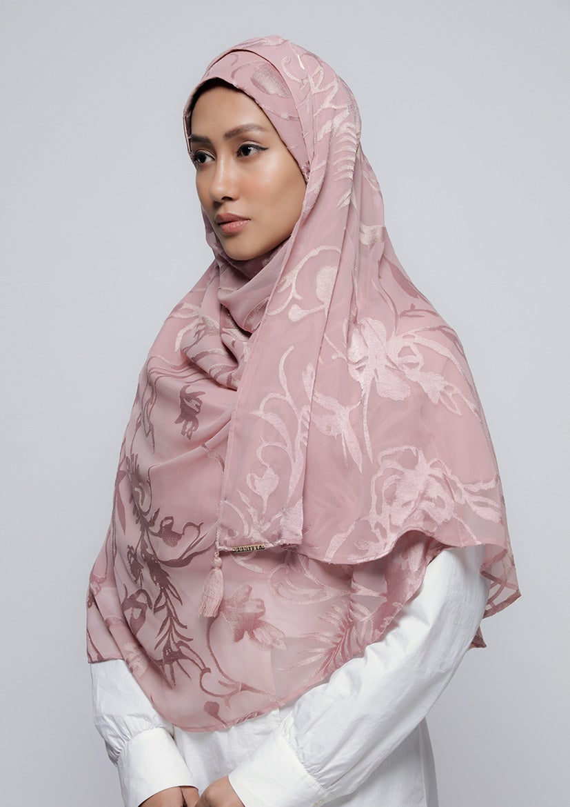 She Pink - Printed Brasso - BOKITTA Hijab