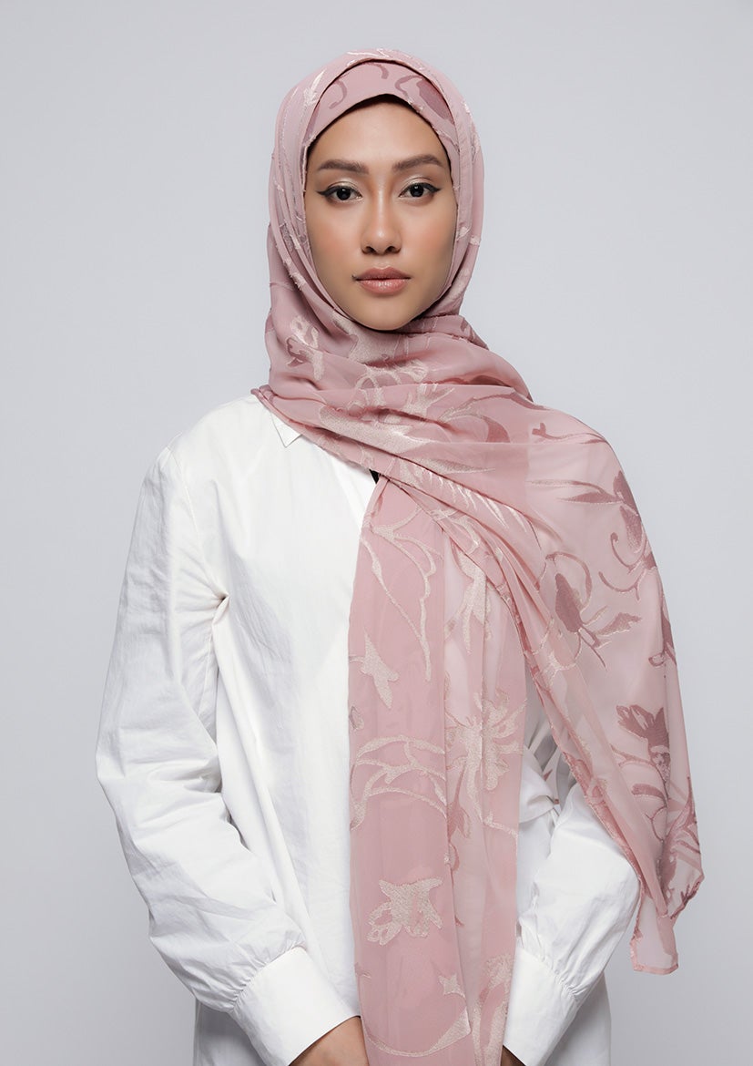 She Pink - Printed Brasso - BOKITTA Hijab
