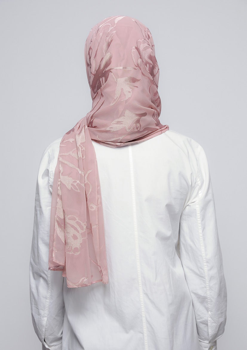 She Pink - Printed Brasso - BOKITTA Hijab